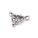 Round buoy clasp - Rhodium-plated brass - 9mm - Hole: 3mm (1)