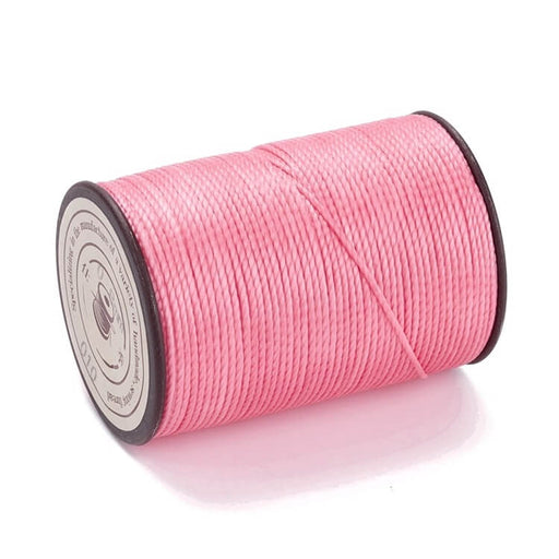 Buy Brazilian twisted waxed polyester cord Candy pink 0.8mm (50m spool)