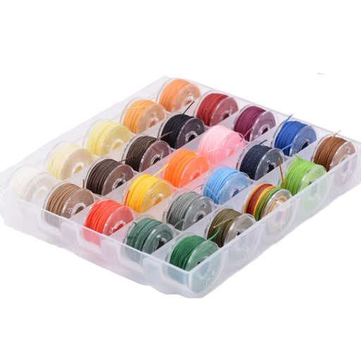 Assorted box of waxed polyester thread spools 0.55 mm- 10m (1)