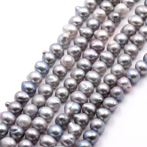 Buy Baroque Potato Freshwater Pearl - Light Gray - 6-6.5mm (1 strand-40cm)