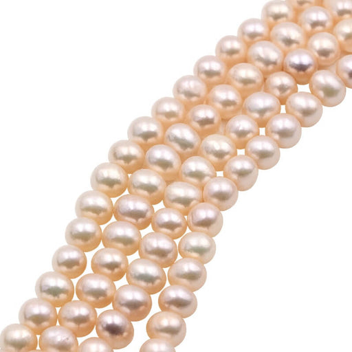 Buy Freshwater Pearl - Cream White Potato - 6-6.5mm (1 strand-40cm)