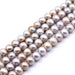 Light gray potato-shaped freshwater pearls 7.5-8.5mm (1 strand)
