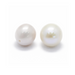 Freshwater potatoe pearl light cream -Semi-drilled - 10x9mm - Hole: 0.8mm (2)