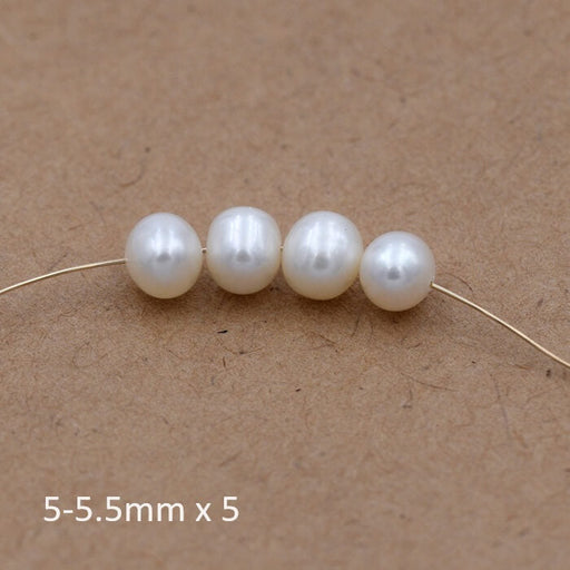 Buy White potatoe freshwater pearl 5-5.5mm (5)