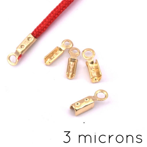 Crimp ends Chain and cord clip - 1.4mm gold plated 3 microns (4)