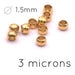 Crimp bead Gold plated 3 microns - 2.5mm - hole: 1.5mm (10)
