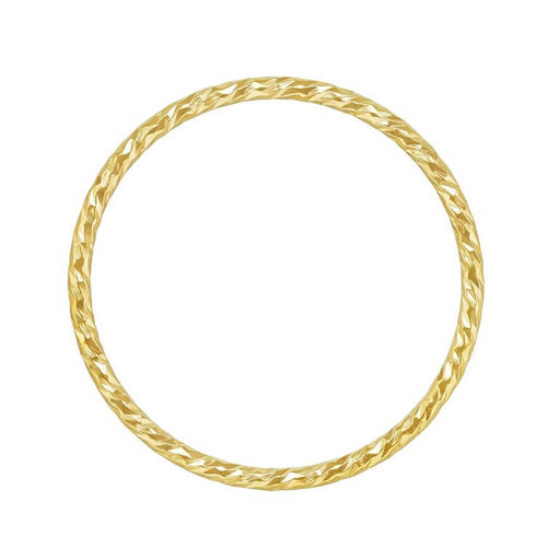 Connector ring closed Gold filled striped 19mm - thickness 1mm(1)