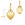 Beads wholesaler Flat heart charm with ring - gold filled 4mm (1)