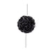 Shamballa style bead -jet black - 12mm Hole: 1mm (1)