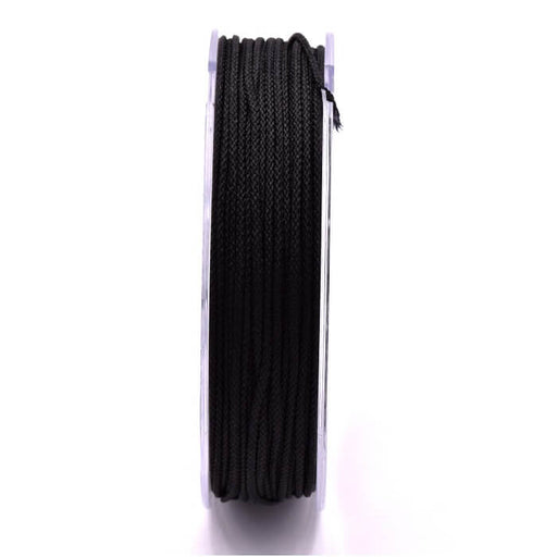 Buy Black braided nylon cord 1.5mm - 18m spool (1)