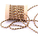 Polyester cord with gold, nude and brown thread 2mm (3m)