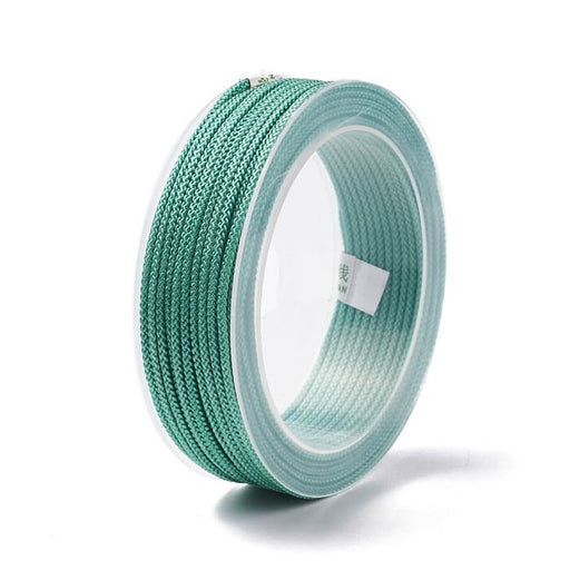 Buy Braided silky nylon cord Green 1.5mm - 20m spool (1)