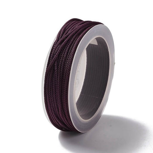 Buy Braided silky nylon cord Dark purple 1.5mm - 20m spool (1)