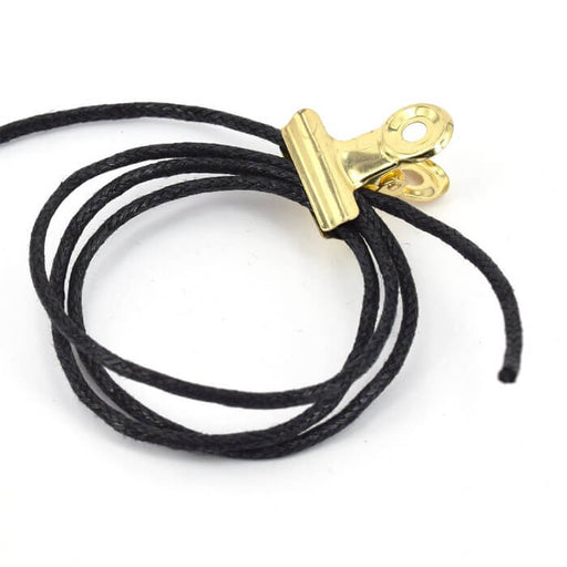 Buy Waxed cotton cord Black - 2mm (2m)