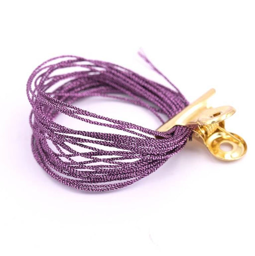 Buy Metallic wire and purple polyester cord 1mm (3m)