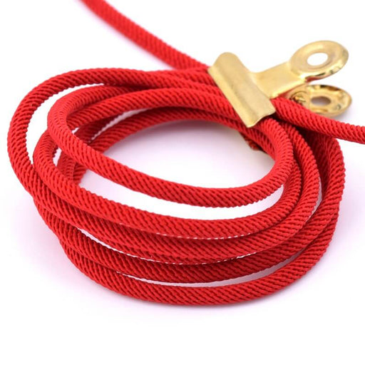 Red paracord twisted polyester cord 3mm - 1m