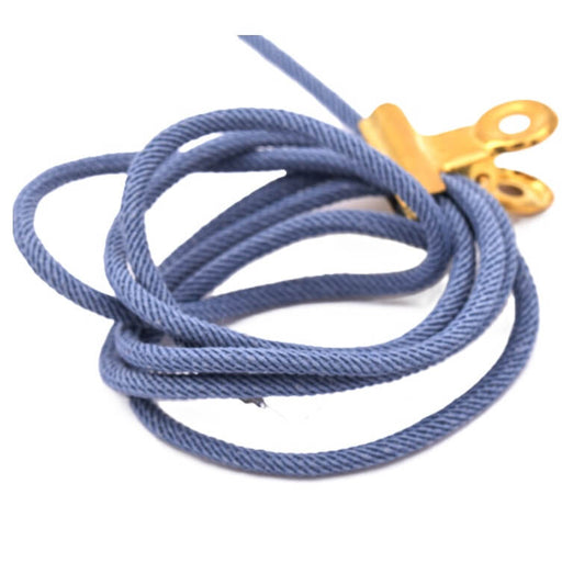 Blue-grey paracord twisted polyester cord 3mm - 1m