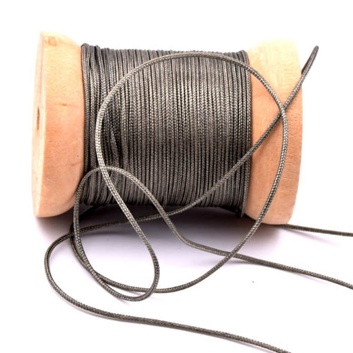 Braided nylon cord green gray - 0.8mm (5m)
