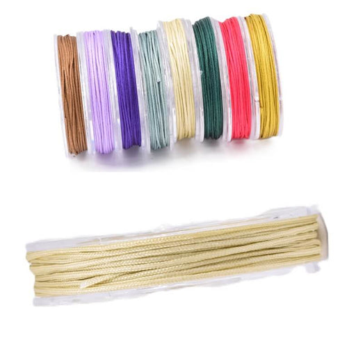 Buy Braided Nylon Cord - 0.8mm - Beige - 8m Spool (1)