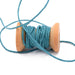 Turquoise blue waxed cotton cord 1mm - 5m