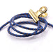 Braided round leather cord Royal Blue - 3mm (50cm)