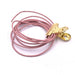 Pink leather cord 1mm (1m)