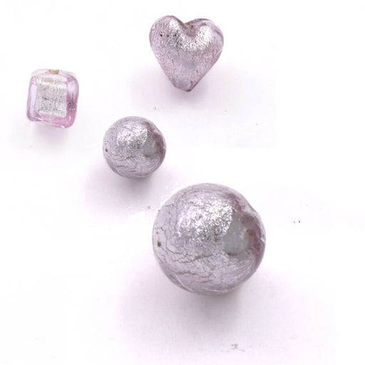 Buy Round Murano bead pink antique silver 7mm (1)