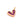 Beads wholesaler Tiny Heart pendant golden plated brass - pink fushia zircon 7.5x6x2mm - Hole: 1.5mm (1)