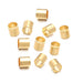 Crimp tube bead - 2x2mm golden stainless steel - Hole: 1.5mm (10)