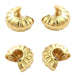 Grooved crimp bead covers golden brass crimp 4x3mm (10)