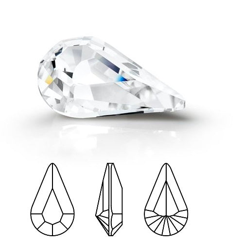 Buy Crystal drop Pear Preciosa Crystal foiled - 10x6mm (2)
