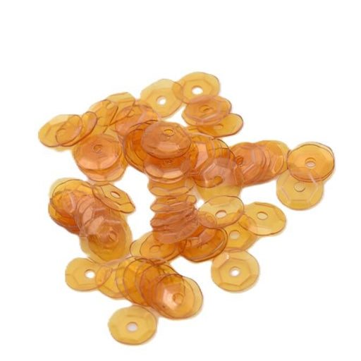 Buy Amber Sew-on Sequin Cup Sequins 5mm - Hole: 1mm (10g)