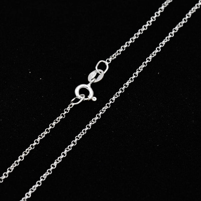 Curb chain necklace - 925 sterling silver 1.5mm - 40cm (1)