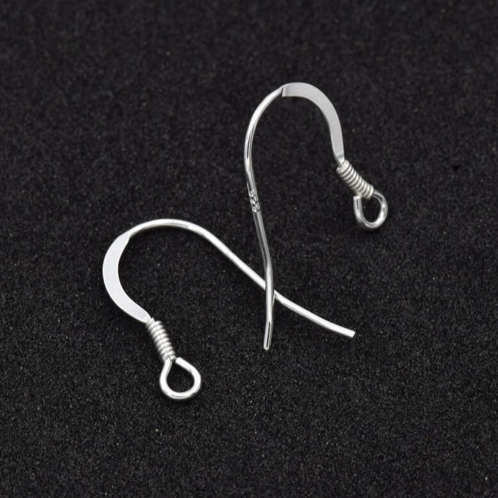 Ear Hooks - Sterling Silver 17mm - Hole: 1.5mm (2)