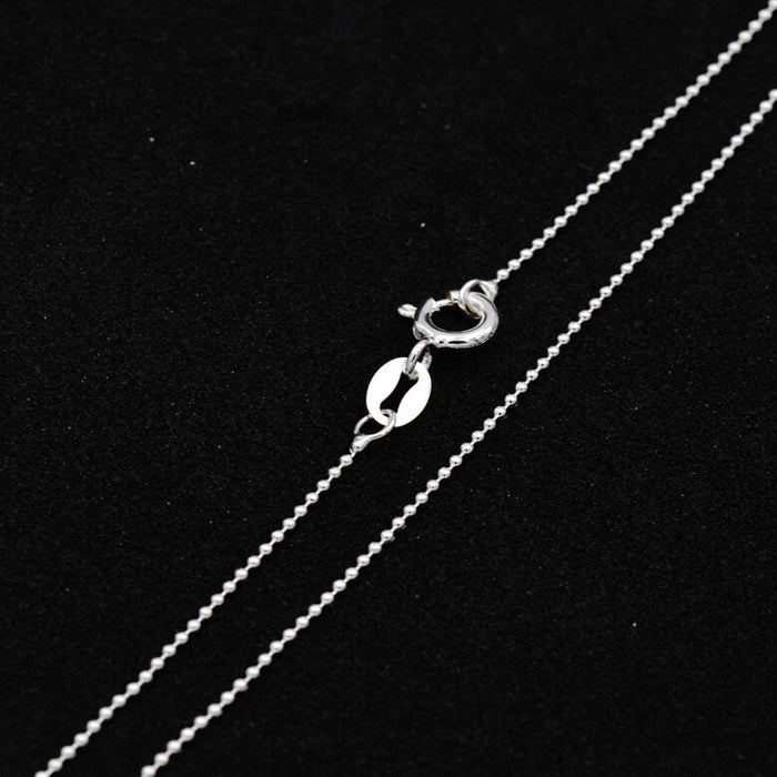 Ball chain necklace - 925 sterling silver 1mm - 45cm (1)