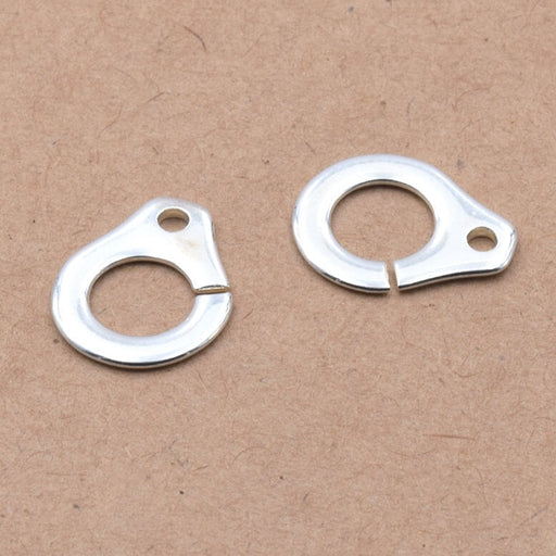 Buy Handcuff connector clasp - Sterling silver plated 10 microns 15x12mm (1 pair)