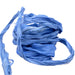 Recycled Sari Silk Ribbon - Frayed Crinkled -Blue - 30mm (1m)