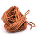 Hand-dyed natural silk cord - sienna brown 2mm (1m)