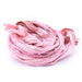 Sari silk ribbon recycled frayed crinkled - old pink 30mm (1m)