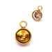 Round Pendant glue on - Golden Stainless Steel 6mm for SS24 or 4mm Beads - Hole: 1mm (1)