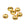 Beads wholesaler Flower bead cap -Gold-tone brass 8mm - Hole: 1mm (6)