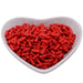 Opaque red glass bugle tube beads - 6-7x3mm - Hole: 0.6mm (10g)