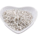 Glass tube bugle beads Silver lined frosted - 4-5x2mm - Hole: 0.8mm (10g)