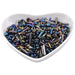 Mix of seed beads and tube beads - topaz purple iris (10g)