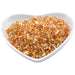 Mix of seed beads and tube beads - silver-lined topaz iridescent & frosted (10g)