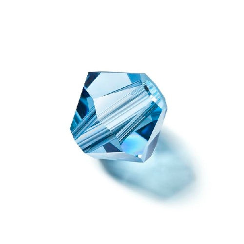 Preciosa Malibu Blue bicone beads - 3mm (40)