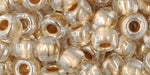 cc989 - Toho 3/0 Gold-Lined Crystal roiund seed beads (10g)