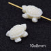 Ivory resin turtle bead 10x8mm - Hole: 1mm (2)