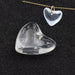 Transparent heart resin pendant 18x20mm - Hole: 1.2mm (1)