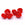 Beads wholesaler Red resin flower bead - 24mm - Hole: 2mm (2)